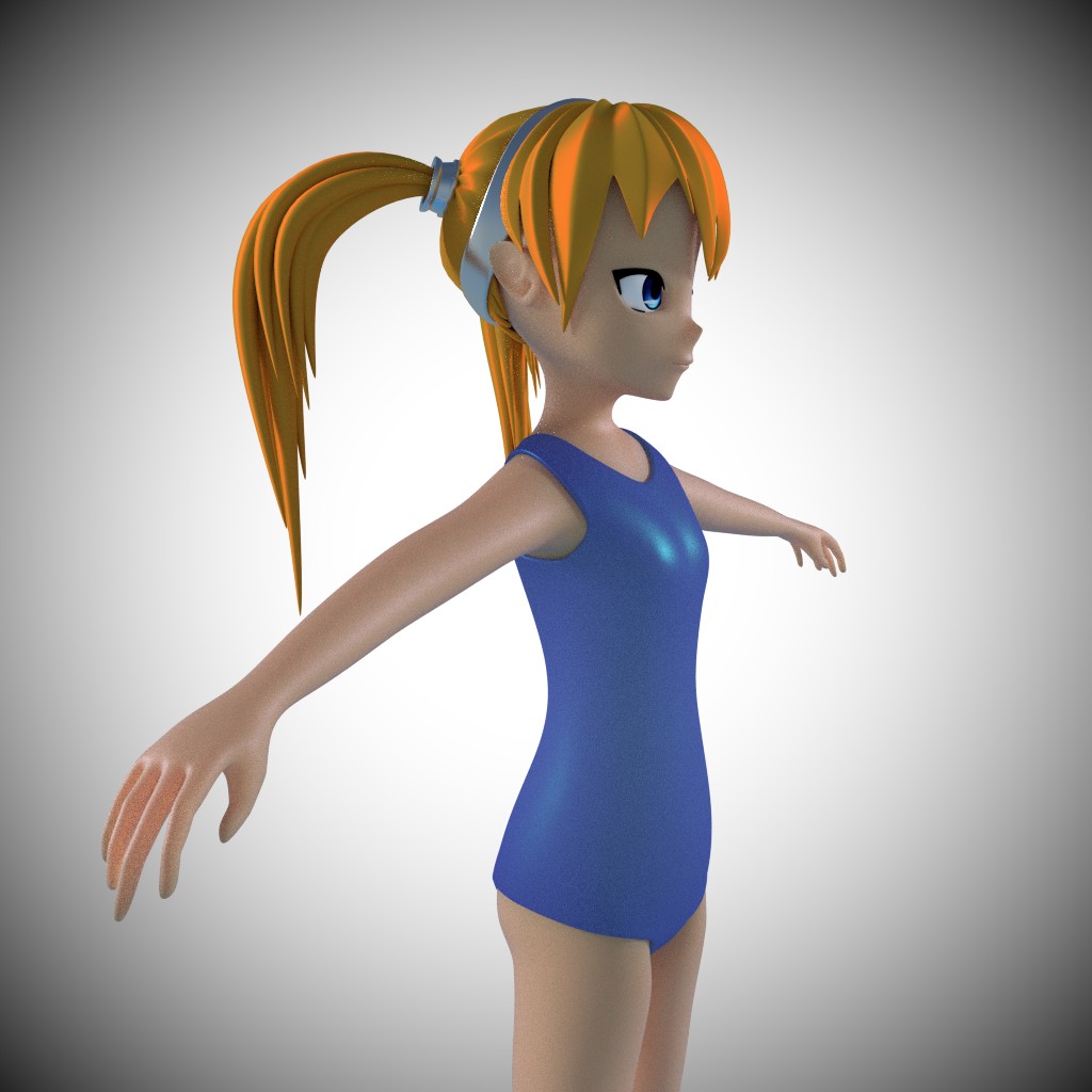 anime swim suit girl preview image 2